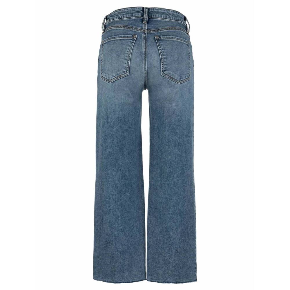 NEW KUT FROM THE KLOTH charlotte high rise wide leg jeans with raw hem in star - Picture 7 of 7